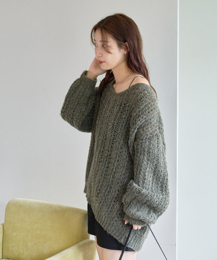 セール 61%OFF】【Kastane】ウール透かし編みニット(507838936