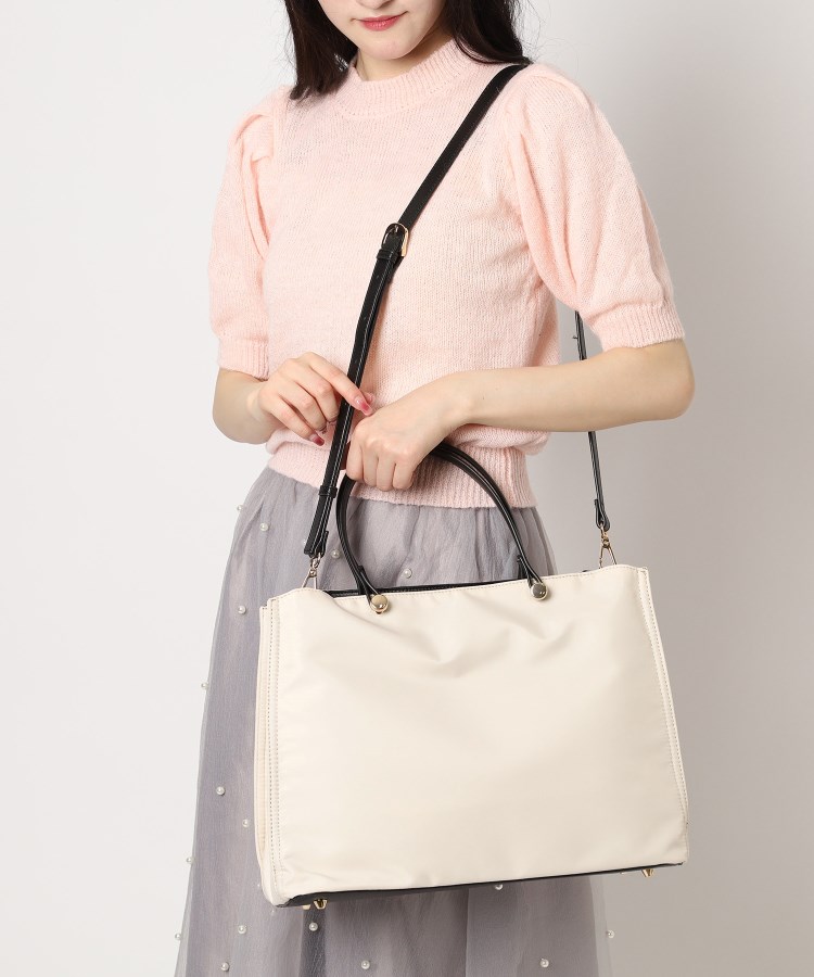ホワイトパターン トートバッグ セール 30%OFF】エスペランサ ESPERANZA 横型A4トートバッグ