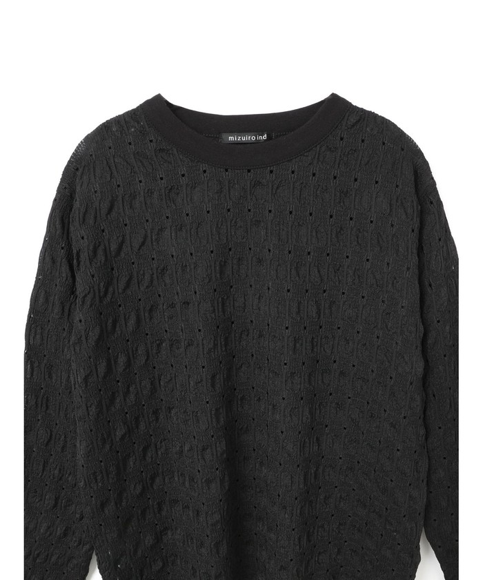 セール 30%OFF】mizuiro ind シアーパターンロングTシャツ