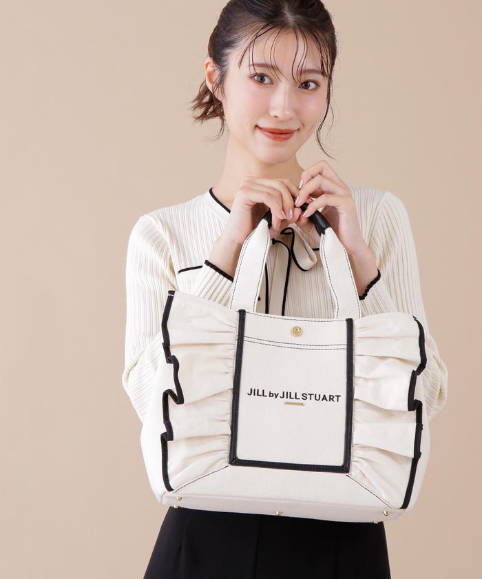 新品タグ付　JILL by JILL STUART フレームフリルトートバッグ フレームフリルトート大(507510988) | ジル バイ ジル