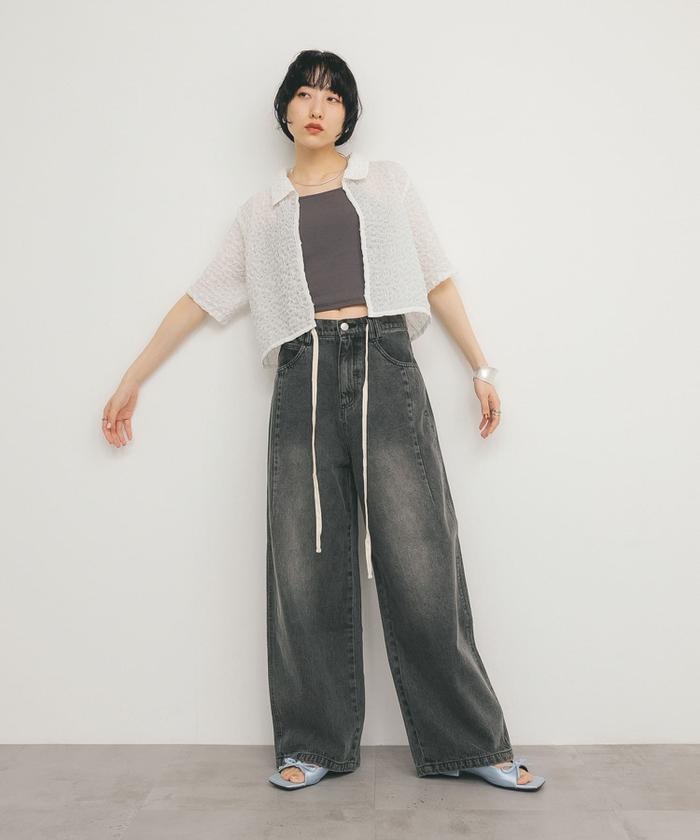 ドローストリングデニム 2サイズ展開』ドローストリングデニム（デニムパンツ）｜KBF