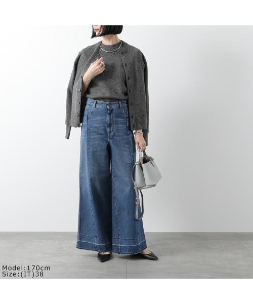 【★完売必至★】WEEKENDMAXMARA ☆ワイド デニム AGENDA Cotton denim wide jeans, navy | Weekend Max Mara
