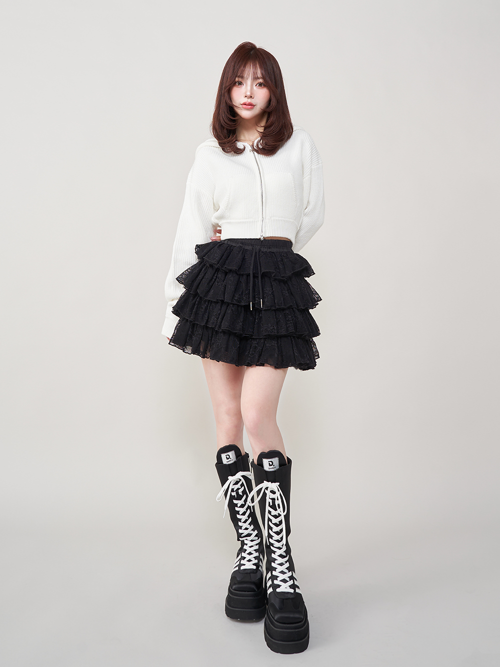 ダーリッチ Darich DDショートニットジップパーカー(507852105 ダーリッチ Darich DDショートニットジップパーカー(507852105