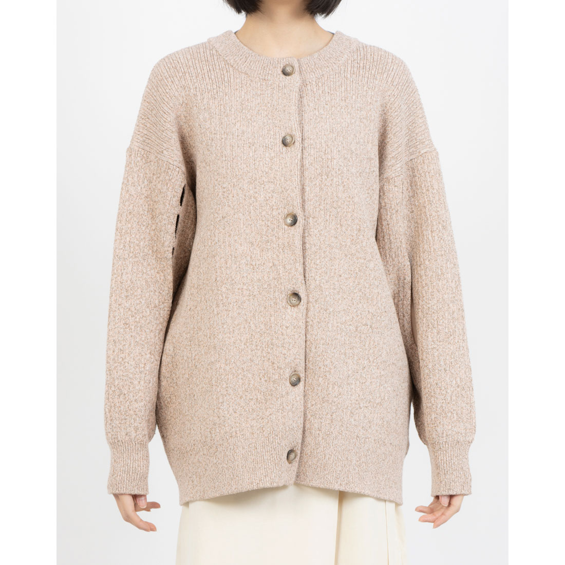 クラネ CLANE W FACE COLOR MIX HOLE SLEEVE C/D(507861261 クラネ CLANE W FACE COLOR MIX HOLE SLEEVE C/D(507861261