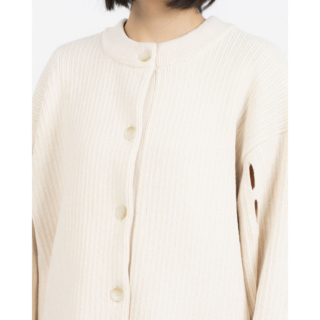 クラネ CLANE W FACE COLOR MIX HOLE SLEEVE C/D(507861261 クラネ CLANE W FACE COLOR MIX HOLE SLEEVE C/D(507861261