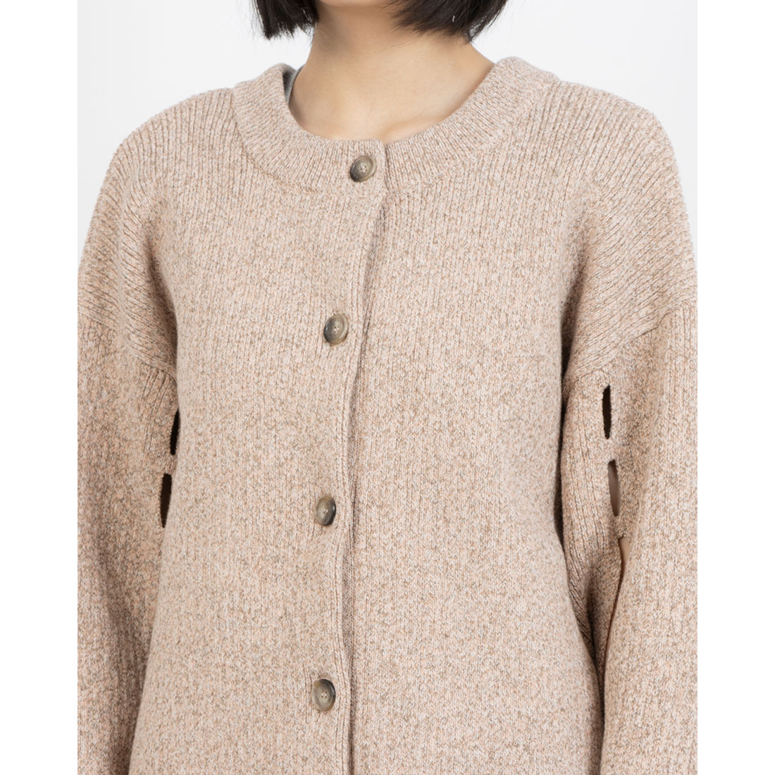 クラネ CLANE W FACE COLOR MIX HOLE SLEEVE C/D(507861261 クラネ CLANE W FACE COLOR MIX HOLE SLEEVE C/D(507861261