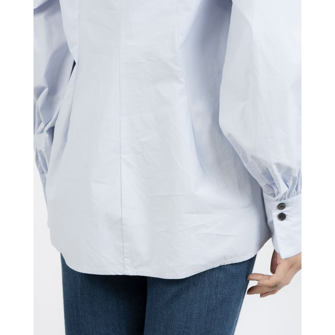 クラネ CLANE BIG COLLAR DRAWSTRING BLOUSE(507861264