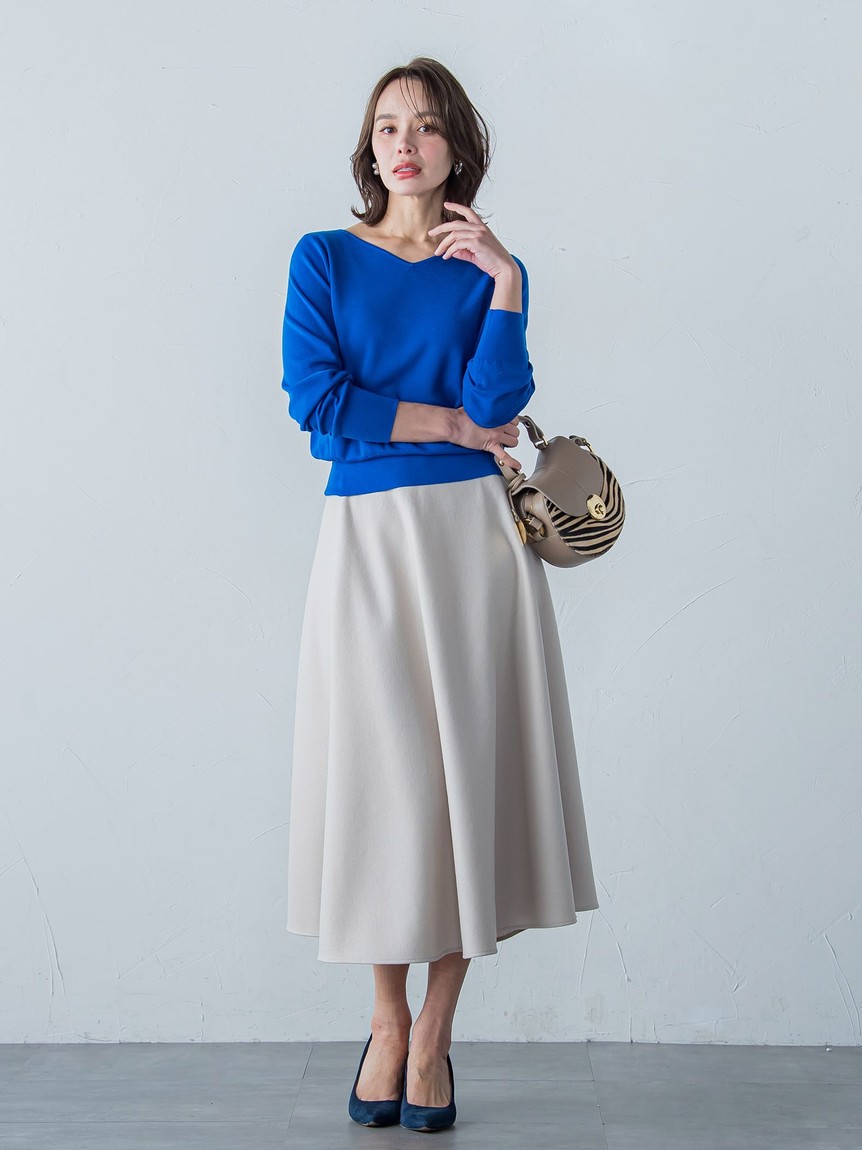 ビアッジョブルー Viaggio Blu 前後2wayパールニット≪手洗い