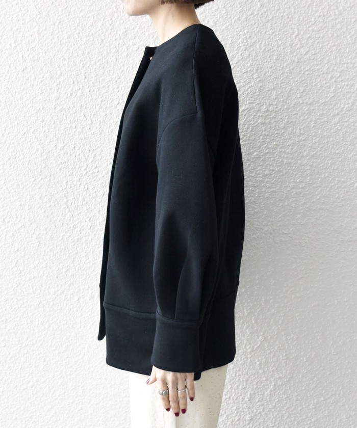 WEB限定】SHIPS any: ダブルジャージー ノーカラー コート 25SS WEB限定】SHIPS any: ダブルジャージー ノーカラー コート 25SS