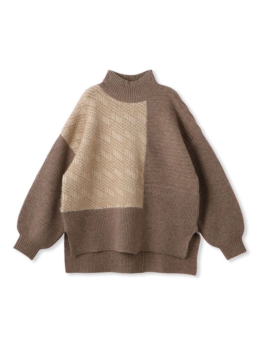 MAYSON GREY / メイソングレイ 【WEB限定】シャギージャガード柄切替ニットプルオーバー≪手洗い可能≫ セール】メイソングレイ MAYSON GREY 【WEB限定】シャギー