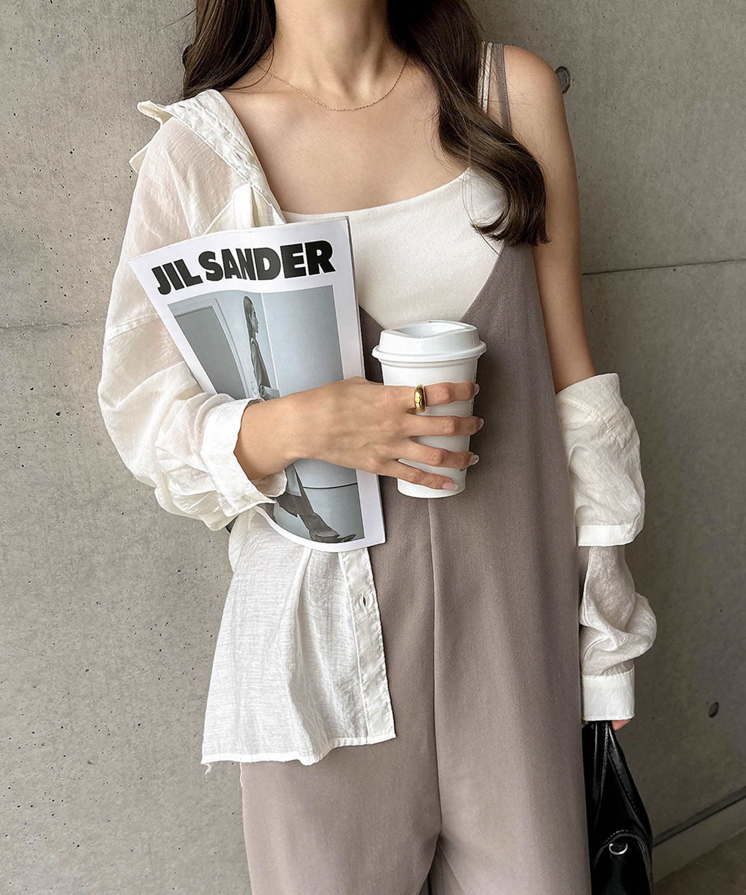 セール23%OFF】アンドミー andme キャミ サロペット Vネック
