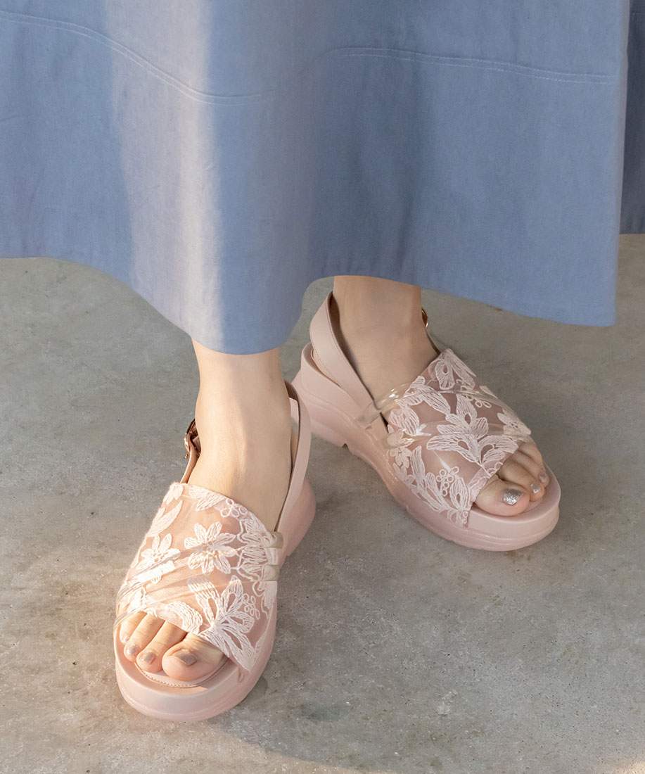 セール 70%OFF】ランダ RANDA クリア×フラワーレーススポーツ