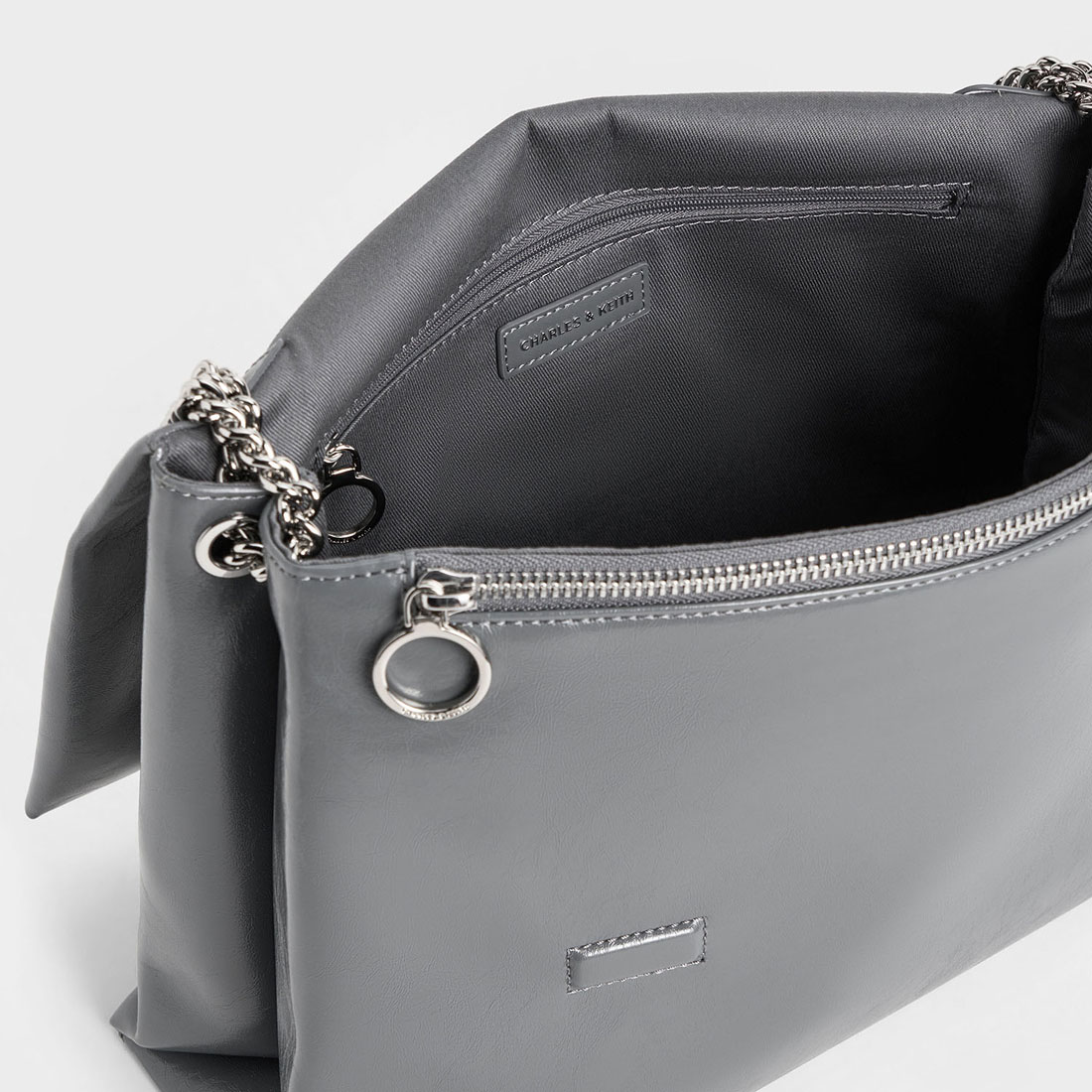 Charles&Keith チャールズ＆キース　チェーンハンドルショルダーバッグ CHARLES ＆ KEITH ショルダーバッグ バッグ チェーンハンドル