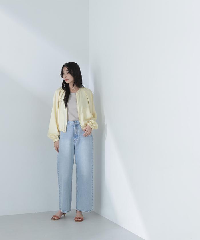 ♡極美品♡ セオリー　コットンウール　ブルゾン　ジップアップ　S ベージュ 今プラスワンしたい秋の羽織りアイテム特集 - SOÉJU online