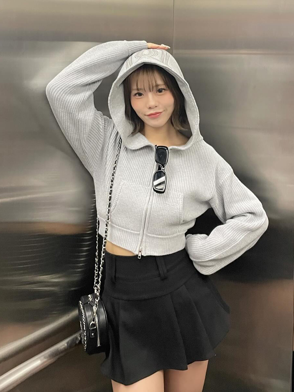 ダーリッチ Darich DDショートニットジップパーカー(507852105 ダーリッチ Darich DDショートニットジップパーカー(507852105