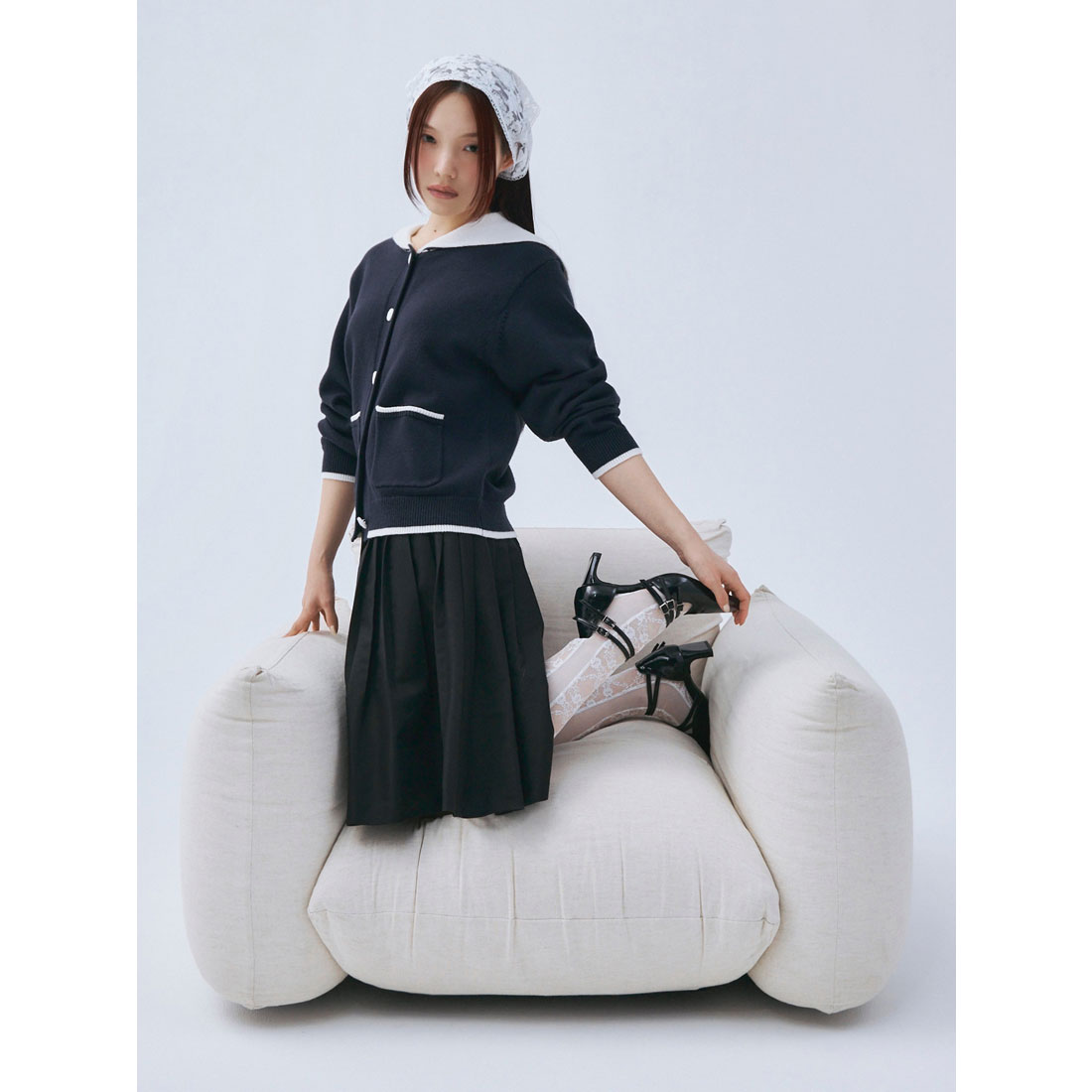 エイミーイストワール eimy istoire セーラーカラーニットTOPS エイミーイストワール eimy istoire セーラーカラーニットTOPS