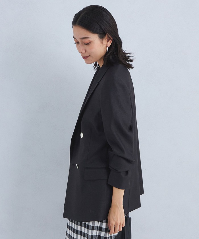 ★新品★ green label relaxing リネンライクダブルジャケット セール 40%OFF】［size SHORTあり］リネンライク ダブル