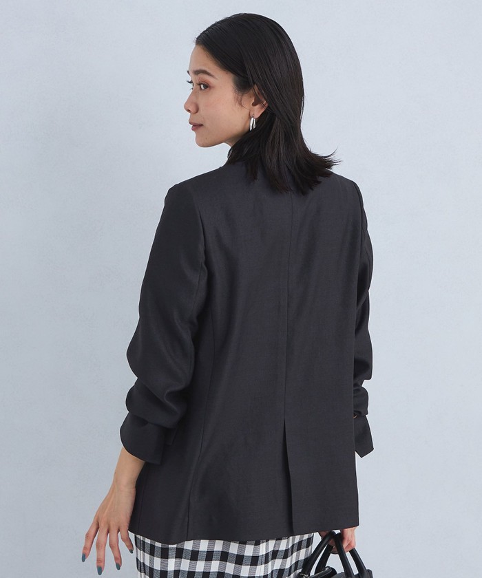 グリーンレーベルリラクシング　リネンライクダブルジャケット セール 50%OFF】［size SHORTあり］リネンライク ダブル
