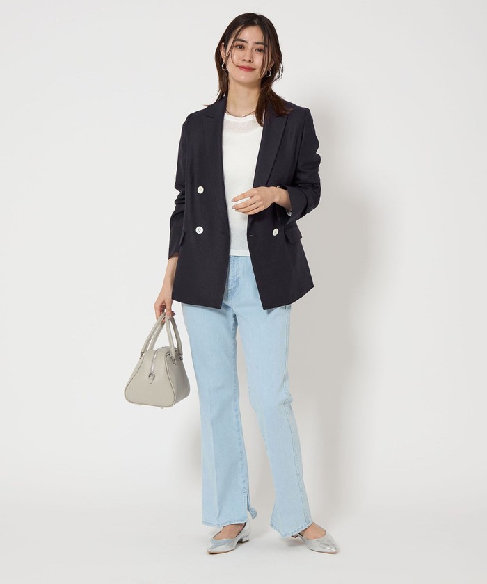 グリーンレーベルリラクシング　リネンライクダブルジャケット セール 50%OFF】［size SHORTあり］リネンライク ダブル