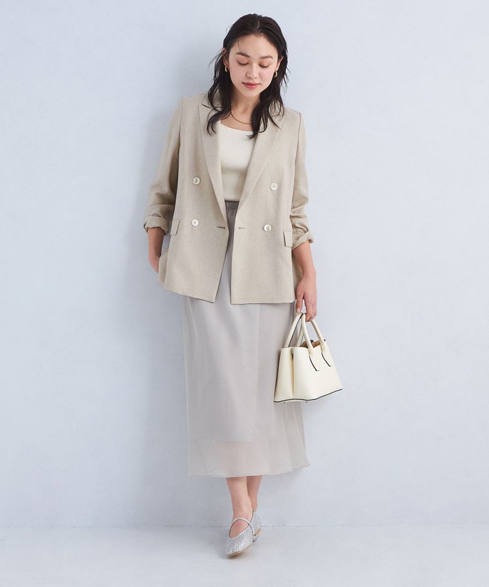 ★新品★ green label relaxing リネンライクダブルジャケット セール 40%OFF】［size SHORTあり］リネンライク ダブル