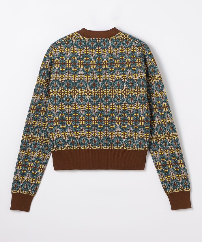 CABaN コットンカシミヤストレッチ ジャカードプリントVネック CABaN コットンカシミヤストレッチ ジャカードプリントVネック