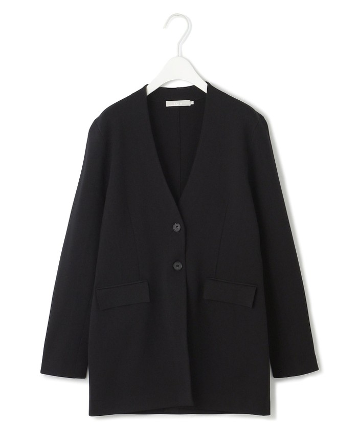 【洗える】シンセティックミラノリブ ニットジャケット　今季　未使用 洗える】シンセティックミラノリブ ニットジャケット / ICB L