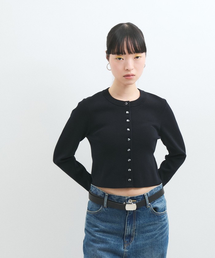 ADAM ET ROPE' クールタッチロングスリーブカーディガン セール】【サステナブル】クールタッチロングスリーブ