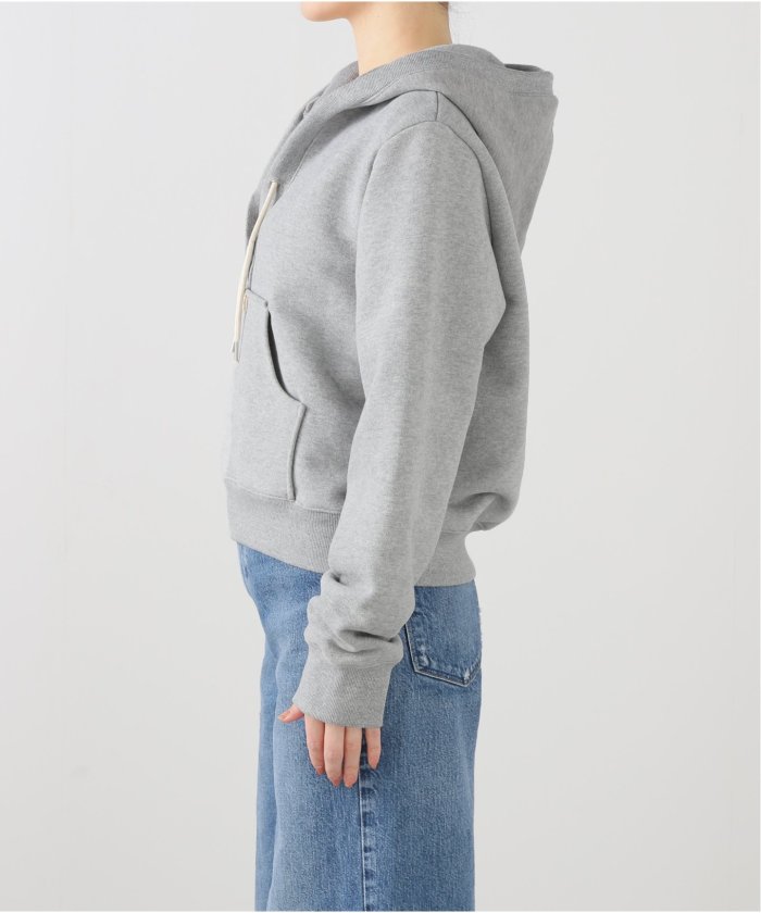 MUSINSA公式 | GLOWNY CIAO V CUT HOODIE (GRAY)