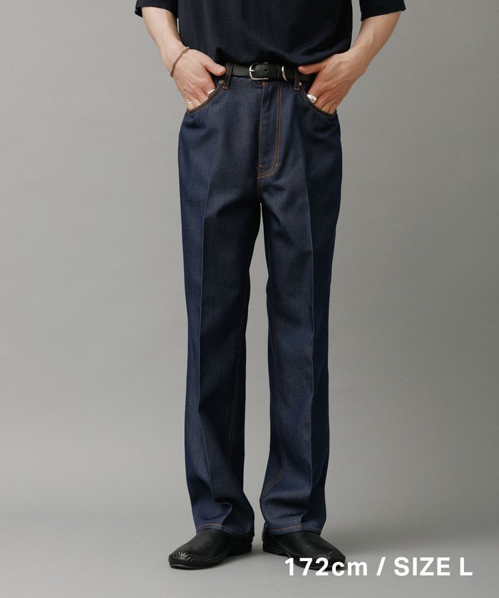 【NIKKE】ワイド デニム スラックス ADAM ET ROPE' JEANS NIKKE ストレート スラックスデニム / ADAM ET ROPE' JEANS