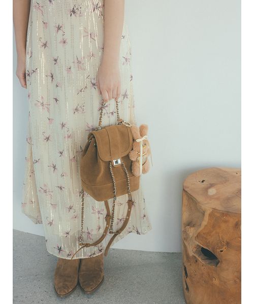 snidel♡ ラメドビーシフォンプリントワンピース ラメドビーシフォンプリントワンピース（マキシ丈/ロング