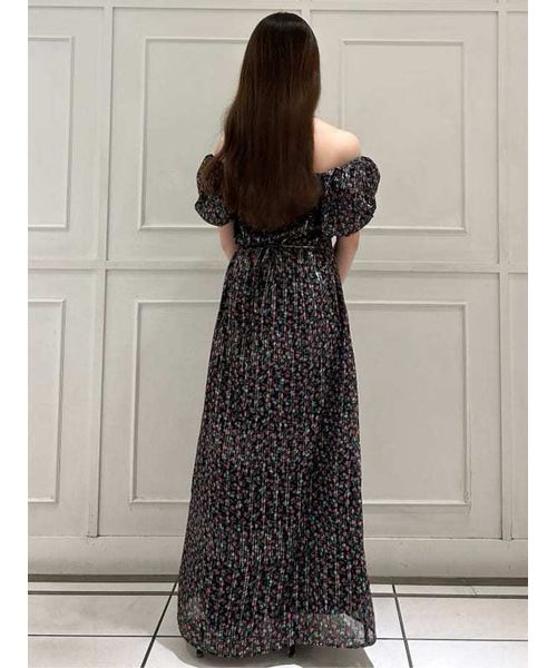 Wht0✴︎ SNIDEL スナイデル ラメドビーシフォンプリントワンピース セール 50%OFF】ラメドビーシフォンプリントワンピース
