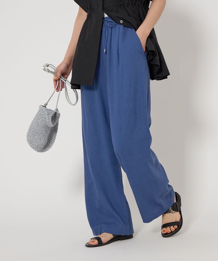 size SHORT/TALLあり］BREEZE LINEN ブリーズリネン ワイド