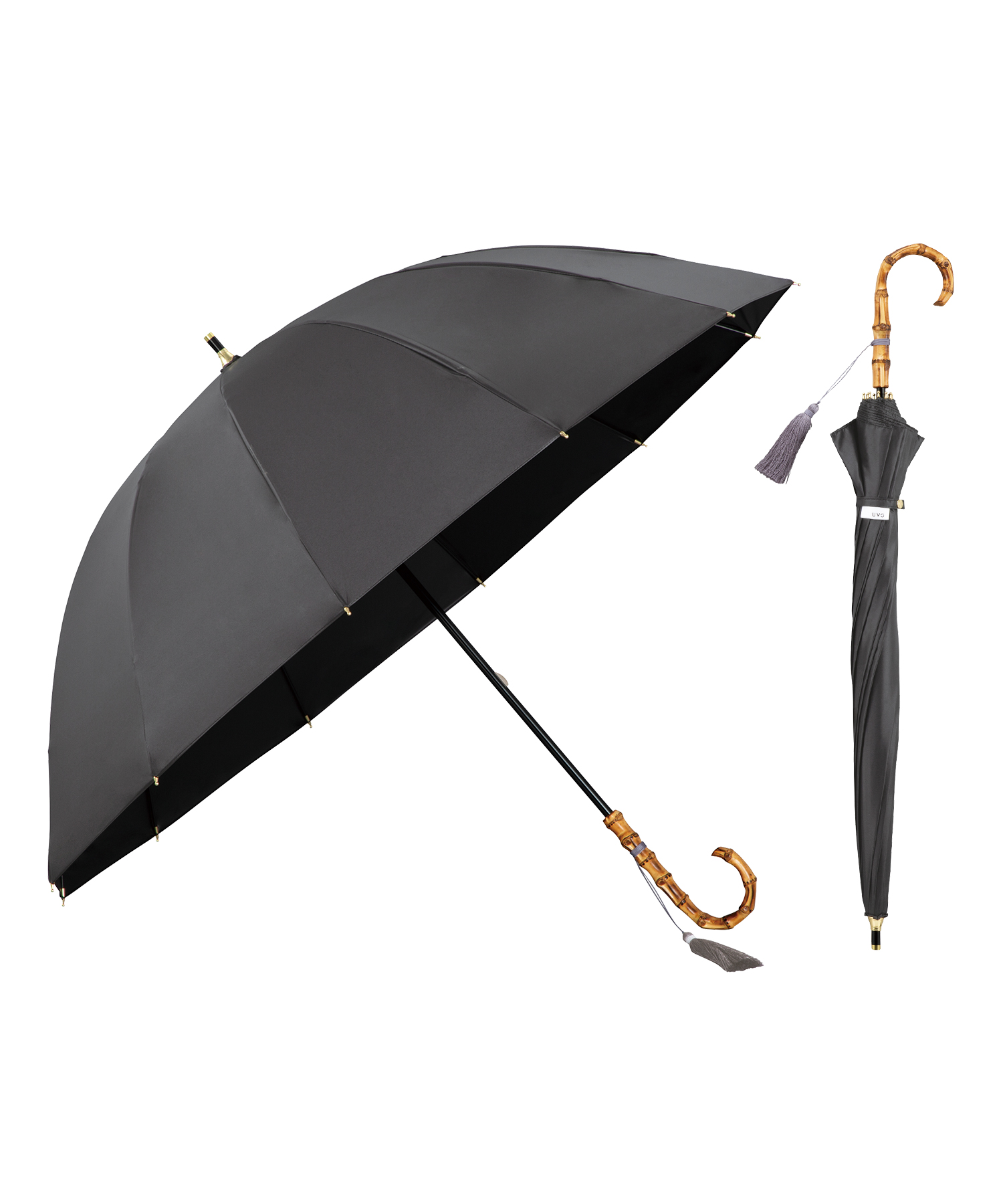 【新品タグ付】最強の日傘 UVOウーボ　3段式 オフホワイト　タッセル　晴雨兼用 クーポン】【Wpc.公式】最強の日傘 UVO（ウーボ）3段折 無地