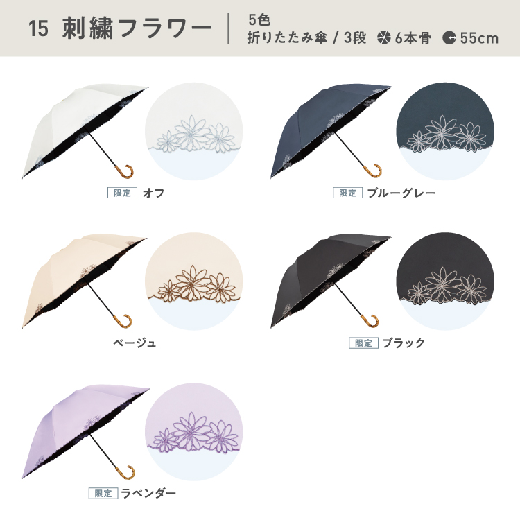 クーポン】【Wpc.公式】最強の日傘 UVO(ウーボ) 3段 フローラル