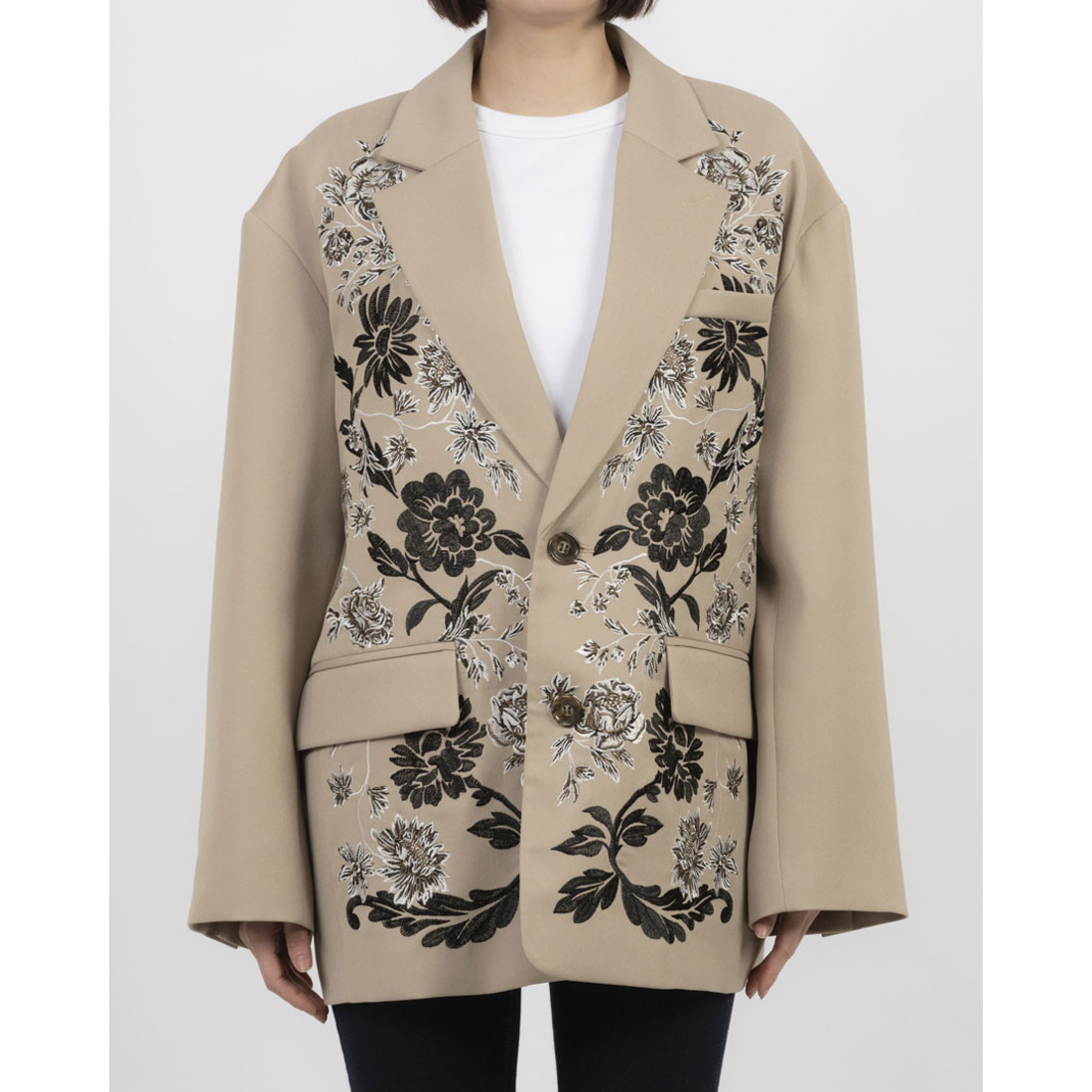 クラネ CLANE FLOWER EMBROIDERY TAILORED JACKET(507893695