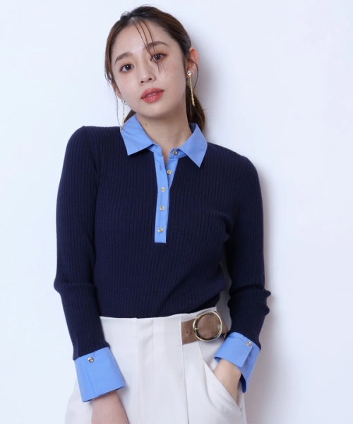 シャツカラーニット(507894563) | ジャスグリッティー(JUSGLITTY