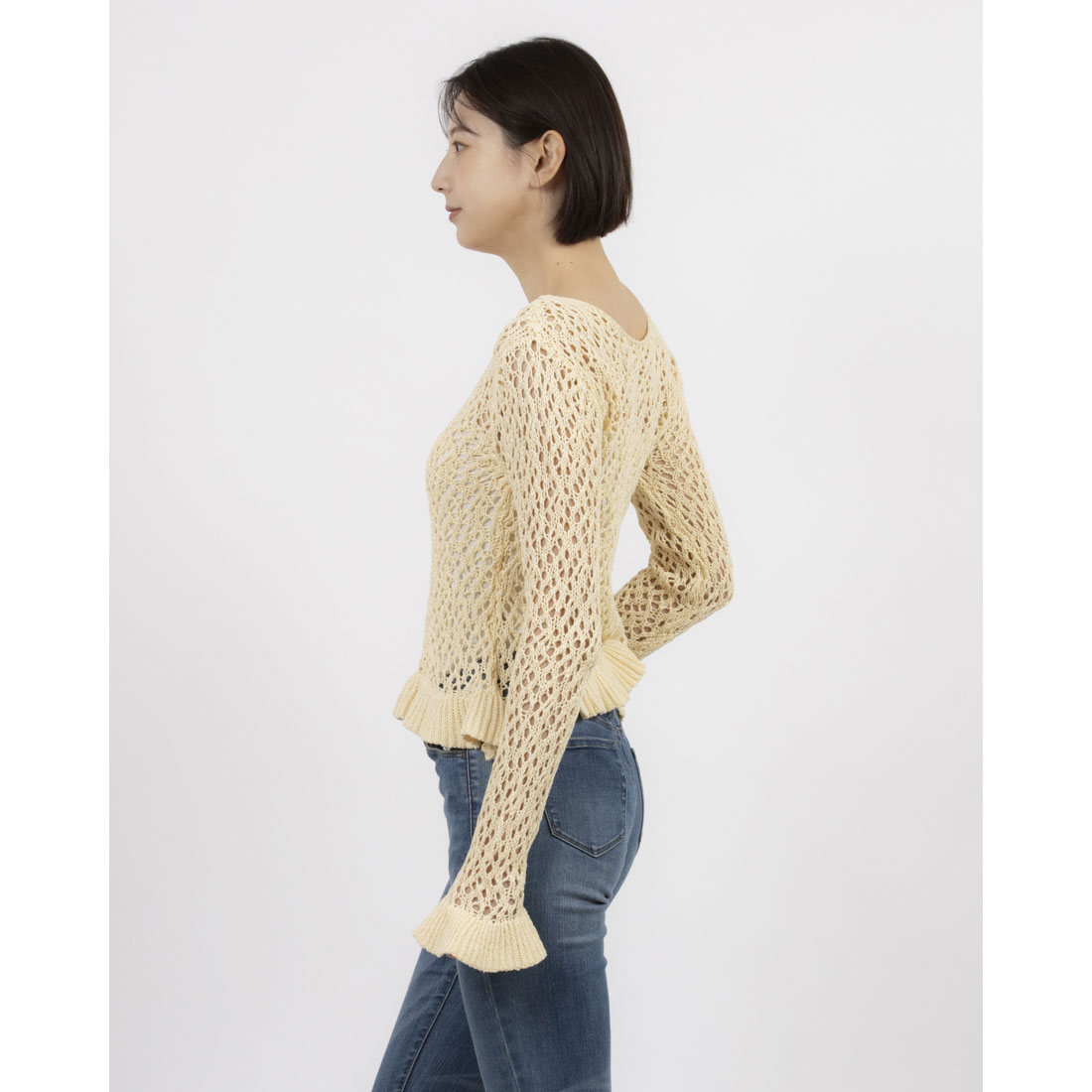 クラネ CLANE BOAT NECK CROCHET KNIT TOPS(507895012) | クラネ