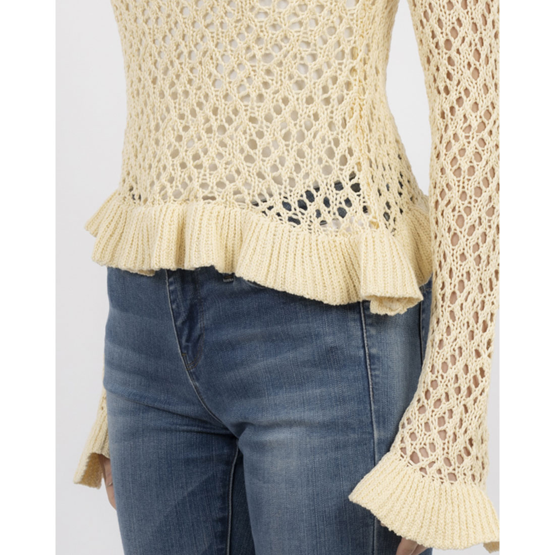 クラネ CLANE BOAT NECK CROCHET KNIT TOPS(507895012) | クラネ クラネ CLANE BOAT NECK CROCHET KNIT TOPS(507895012) | クラネ