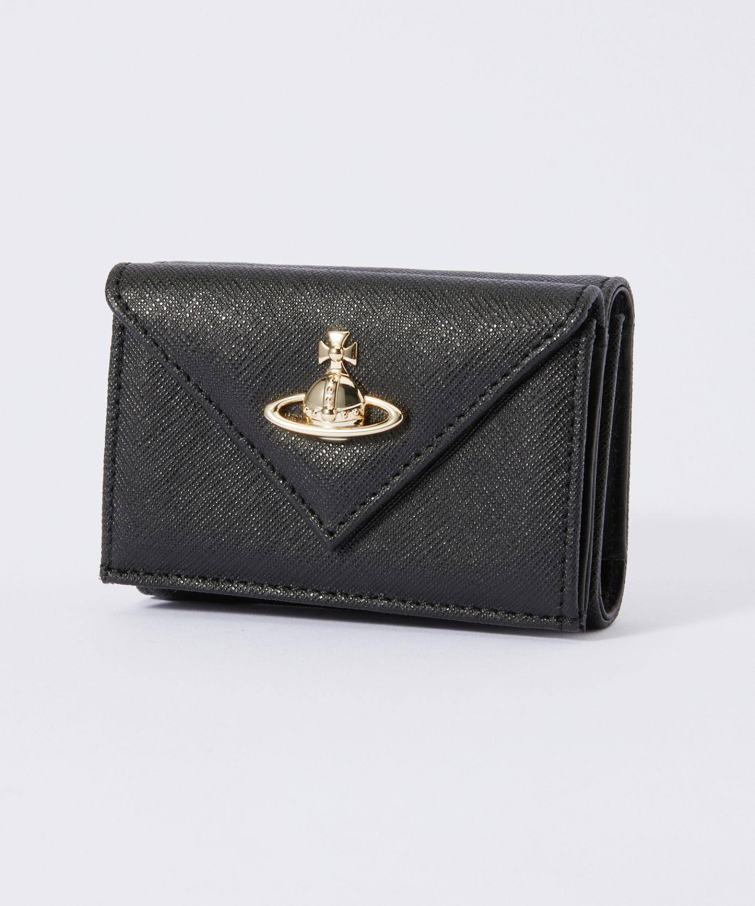 【Vivienne Westwood】SAFFIANO ENVELOPE 三つ折りミニ財布 SAFFIANO ENVELOPE 三つ折りミニ財布(ブルー系)（レディース