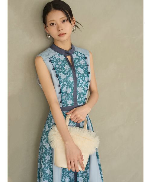 LILY BROWN スイッチングシフォンワンピース LILY BROWN（リリーブラウン）の「スイッチングシフォン
