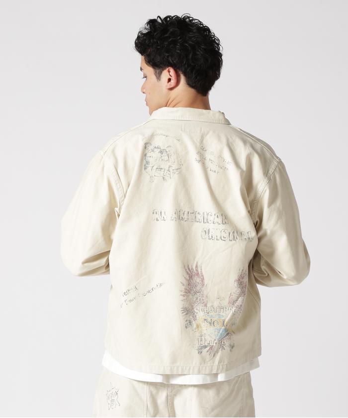 PAINT BACK STAIN COVERALL/ペイントバックサテン カバーオール PAINT BACK STAIN COVERALL/ペイントバックサテン カバーオール