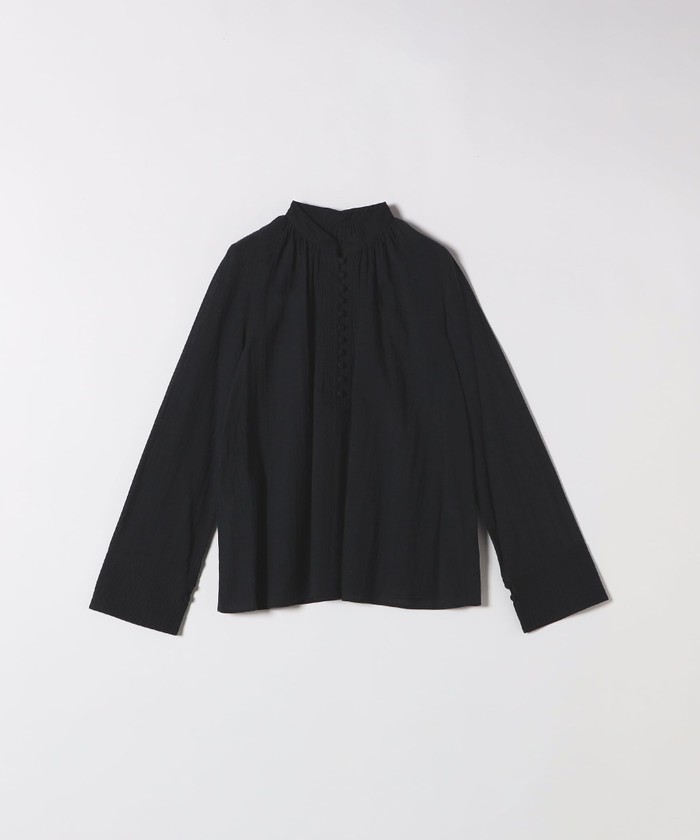 SHIPS for women / シップスウィメン SHIPS any:〈洗濯機可能〉シアー ボイル ボタン マオカラー シャツ SHIPS any:〈洗濯機可能〉シアー ボイル ボタン マオカラー