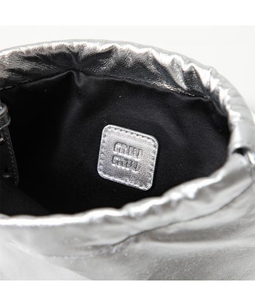 【MIUMIU】5NG010 レザー巾着バッグ ポーチ miu MIUMIU ミュウミュウ ポーチ 5NG010 049 レディース サテン