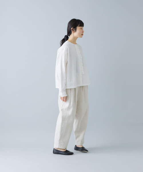 「高評価！」注目のレビュ コットンリネンフリルブラウス(507909431) | d - かぐれ(KAGURE) トップス