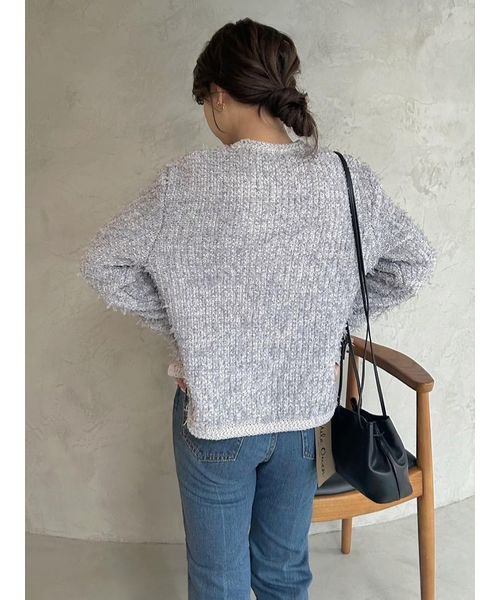 ミラ オーウェン Mila Owen 【WEB限定カラー】ニットツイード