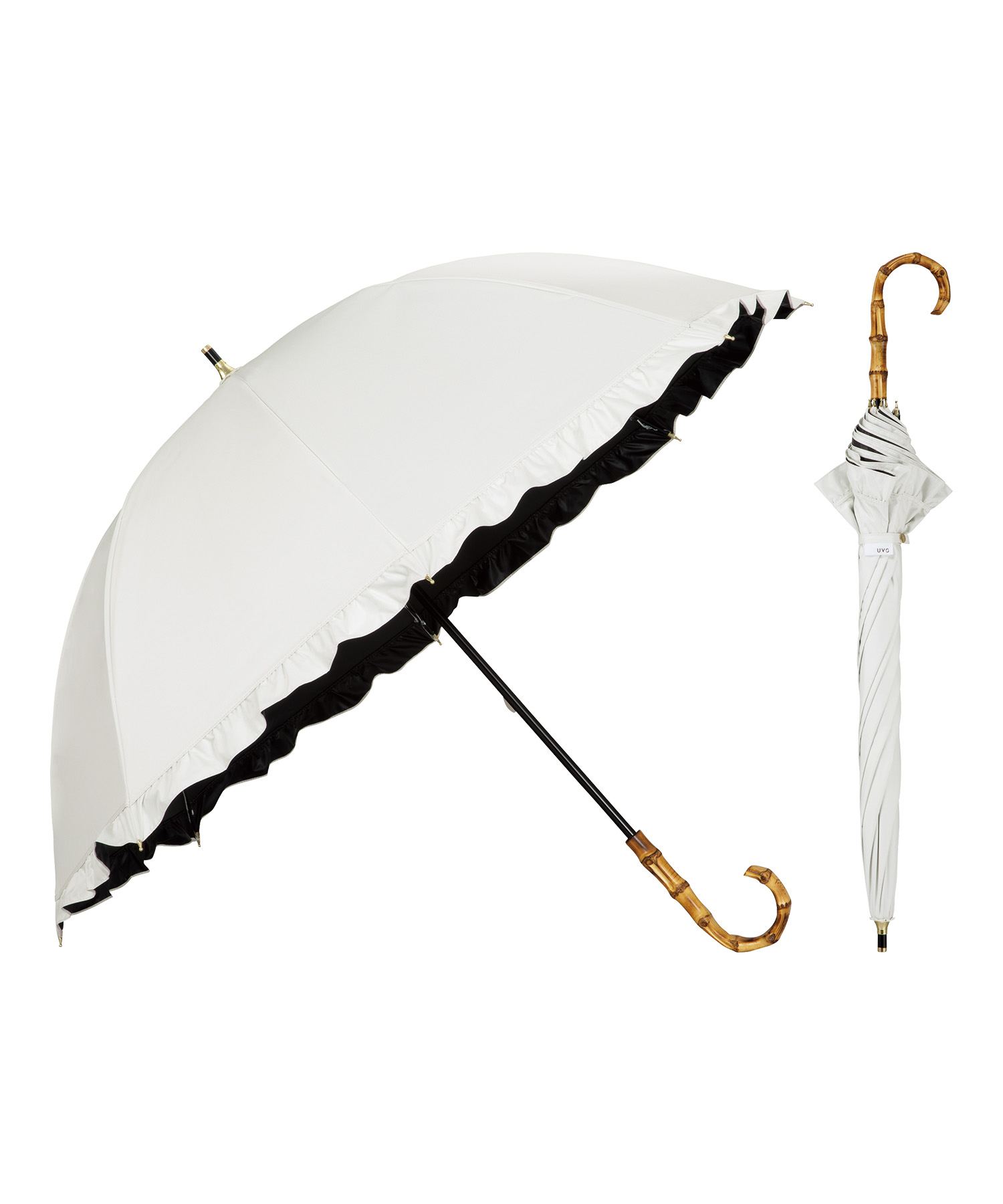 UVO 遮光100% 日傘　アイボリー（晴雨兼用） Wpc.公式】最強の日傘 UVO(ウーボ) 長傘 60cm 大きい 完全遮光
