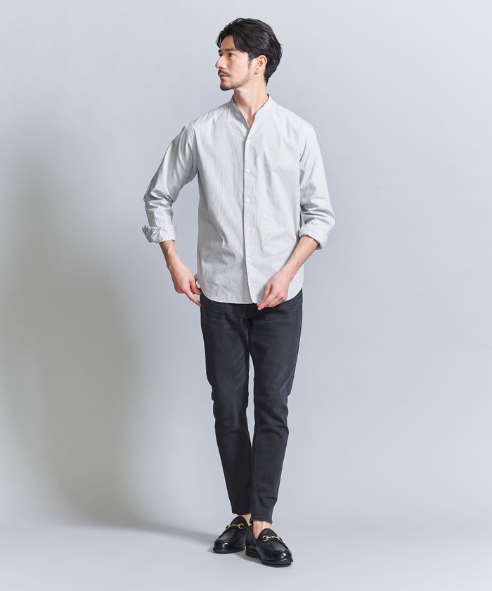 WEB限定 WARDROBE SMART】コットン バンドカラー スキッパー