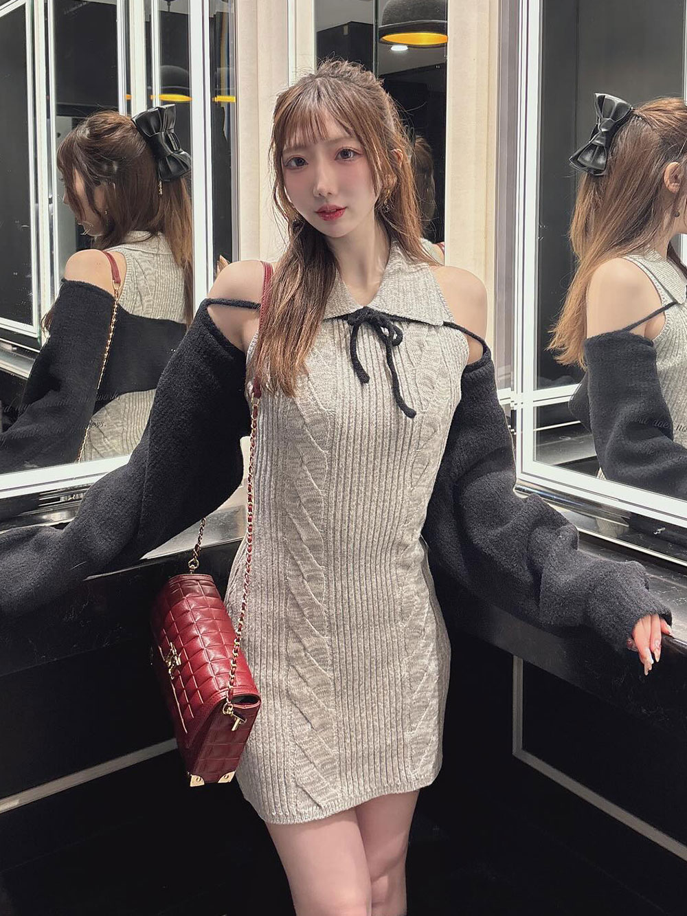 ダーリッチ Darich ショートボレロニットミニワンピース