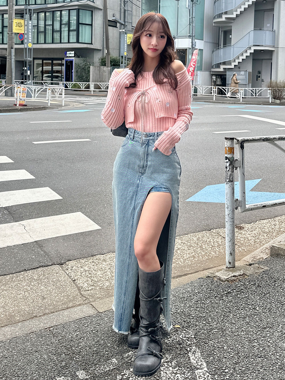 Darich フロントオープンデニムロングスカート ダーリッチ Darich フロントオープンデニムロングスカート