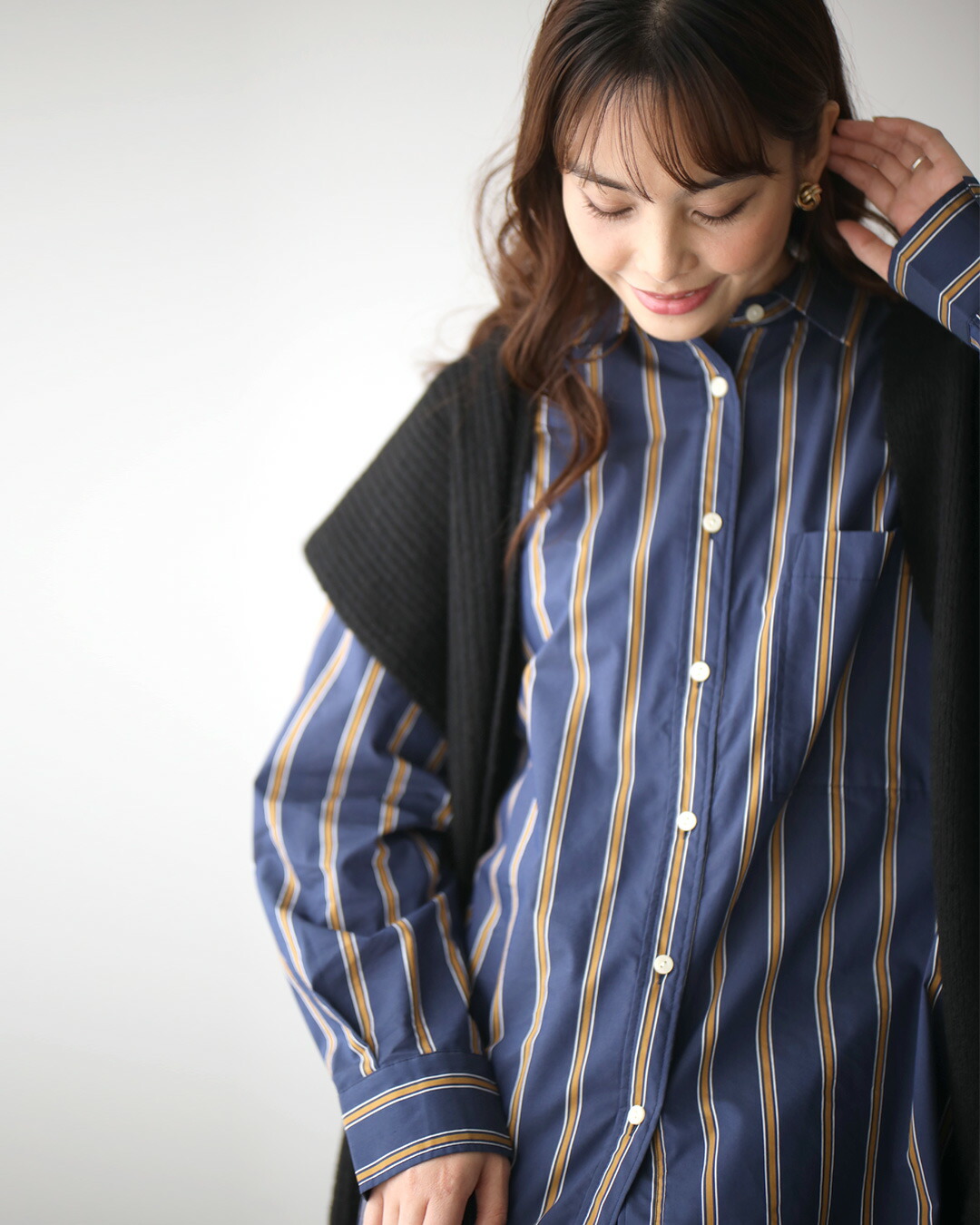 ブラウス シャツ 着回し講座！お洒落の名脇役ストライプシャツ レディース セール】エーレスタイル Ehre style 着回し講座！お洒落の名脇役